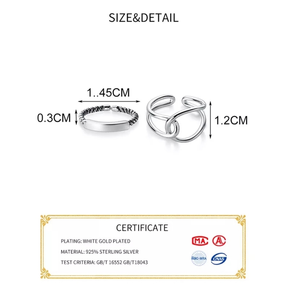 NEW Unisex 925 Sterling Silver Polished Knot Adjustable Ring - Picture 14 of 15